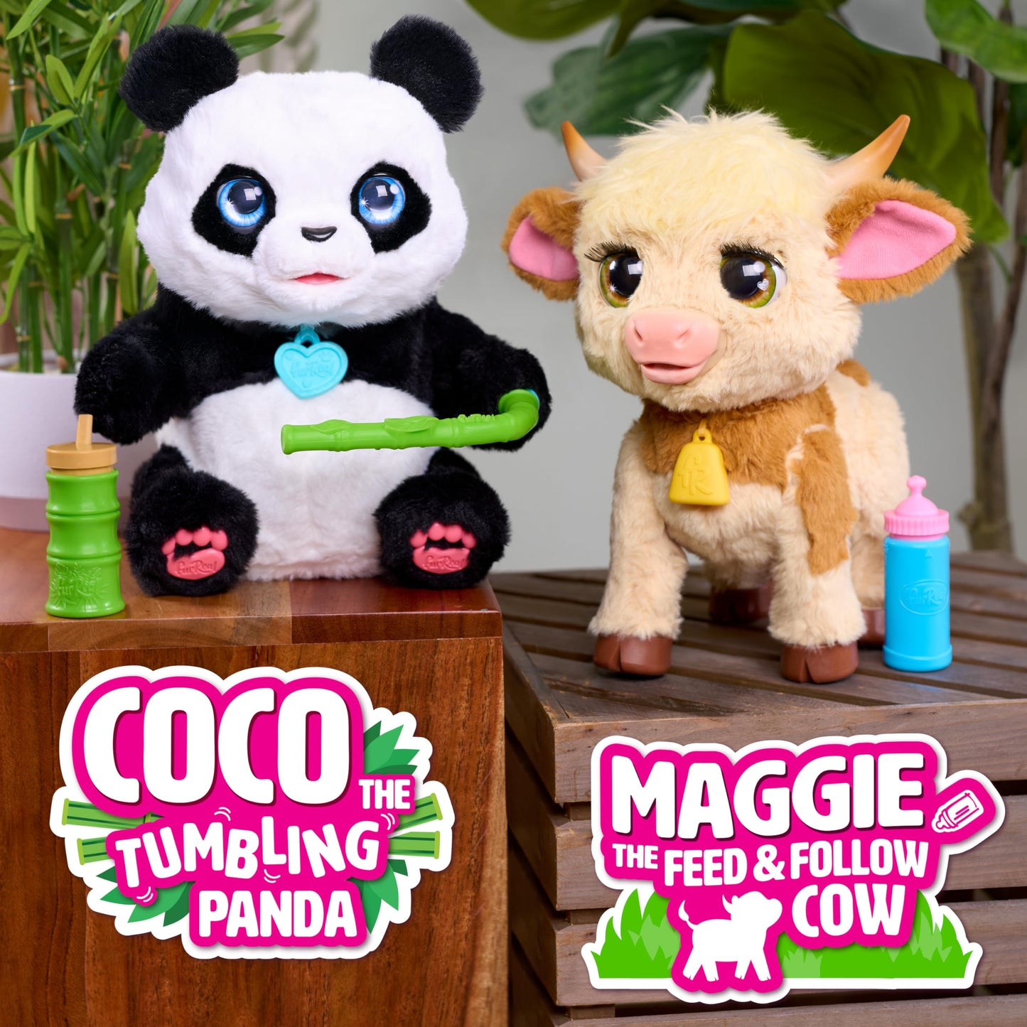 Just Play FurReal Maggie The Feed & Follow Cow — 11-Inch Interactive Highland Mini Cow