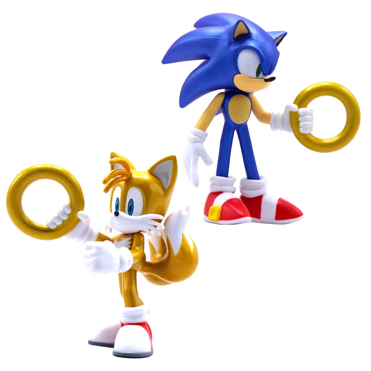 Official Sonic Metallic 4-Inch Action Figures – Buildable Arms & Window Box Display | Just Toys LLC