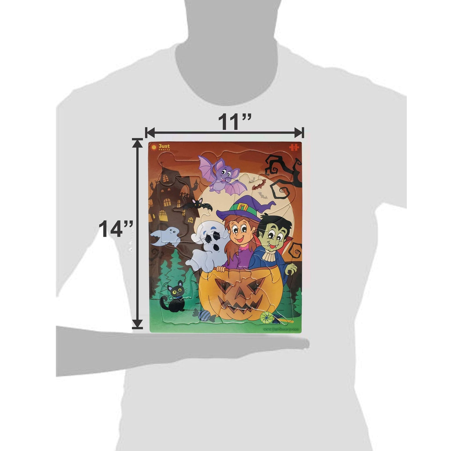 Just Smarty Halloween Puzzles for Kids 3-5 – 20-Piece Unique Shapes