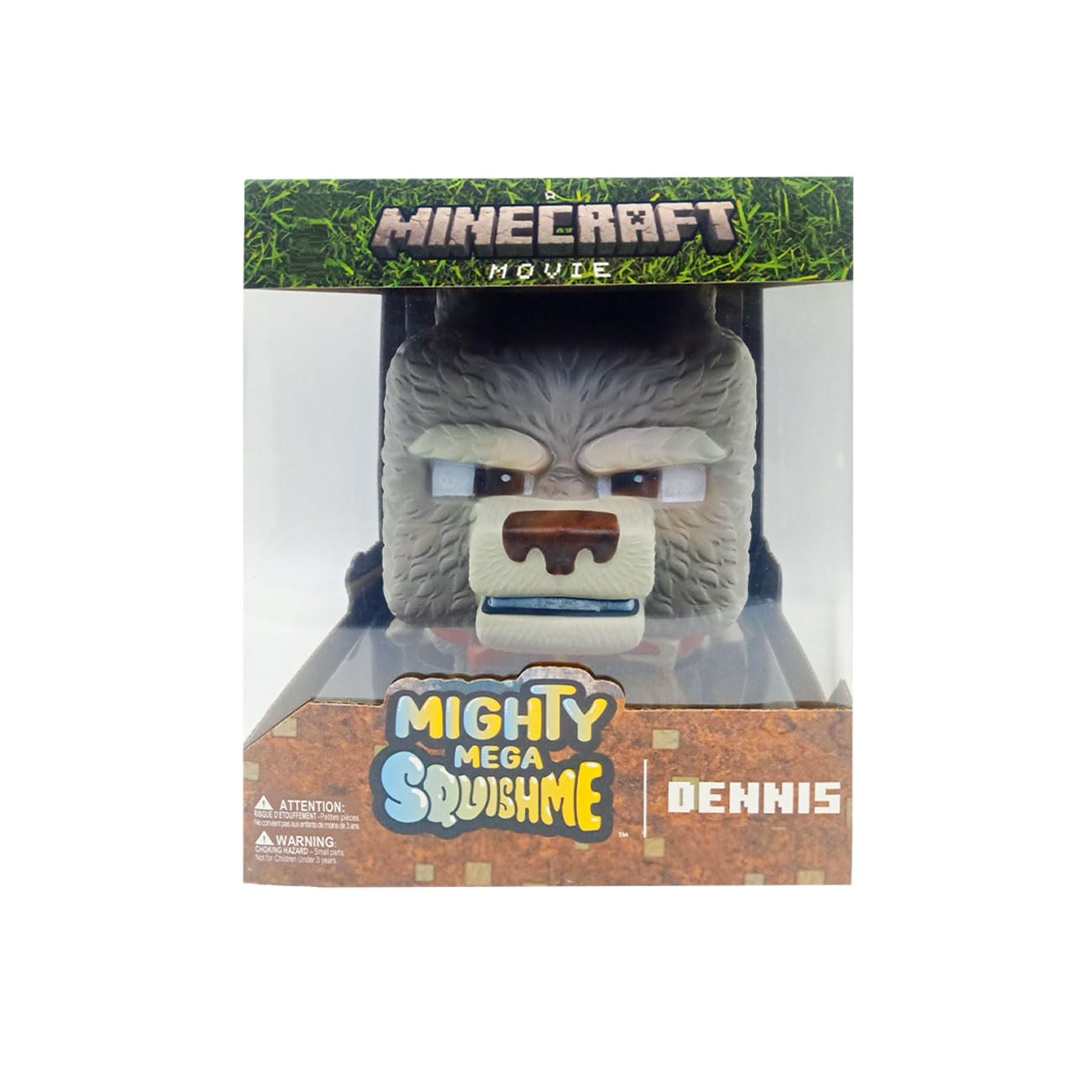 Minecraft Mighty Mega Squishme Dennis The Wolf 12-Inch Slow-Rise Squishy Toy | Just Toys LLC Official Merchandise