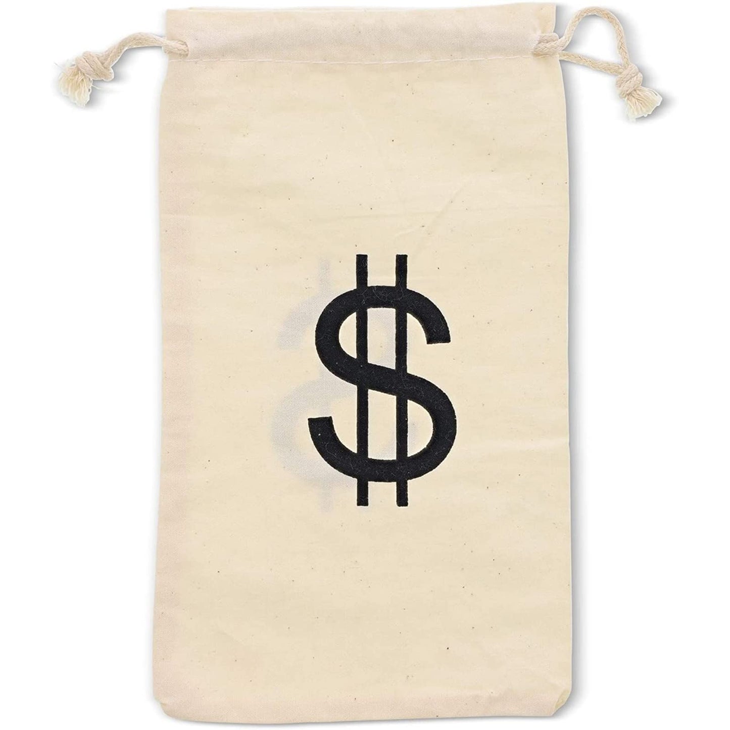 Juvale Money Bags Canvas Drawstring Pouches — 12 Pack (4.3 x 7 in) Beige