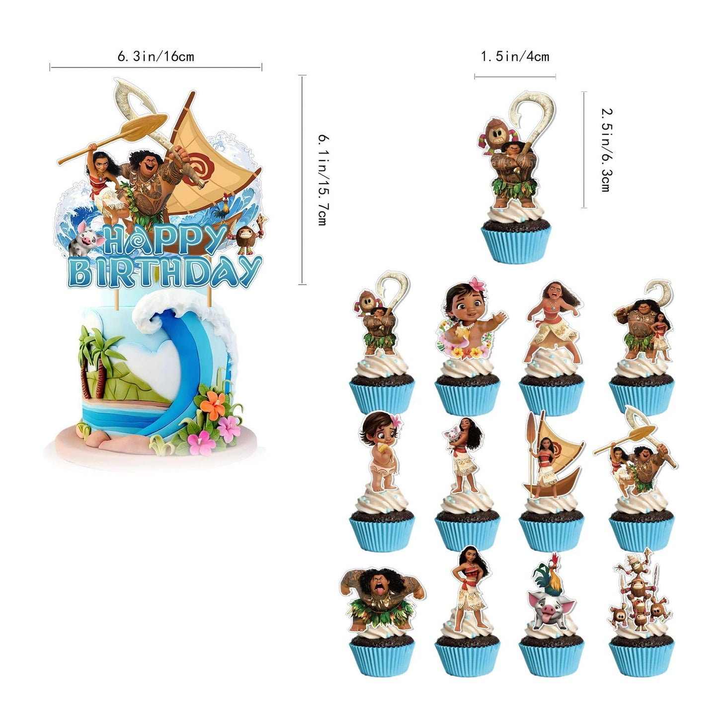 JYHFY Moana Birthday Party Supplies – Banner, Backdrop, Balloons & More