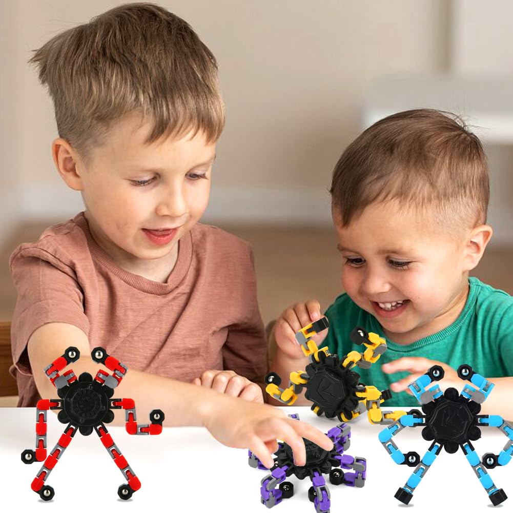 JYXT 8-Pack Transformable Fidget Spinners – Kids’ Toys, Party Favors & Classroom Prizes