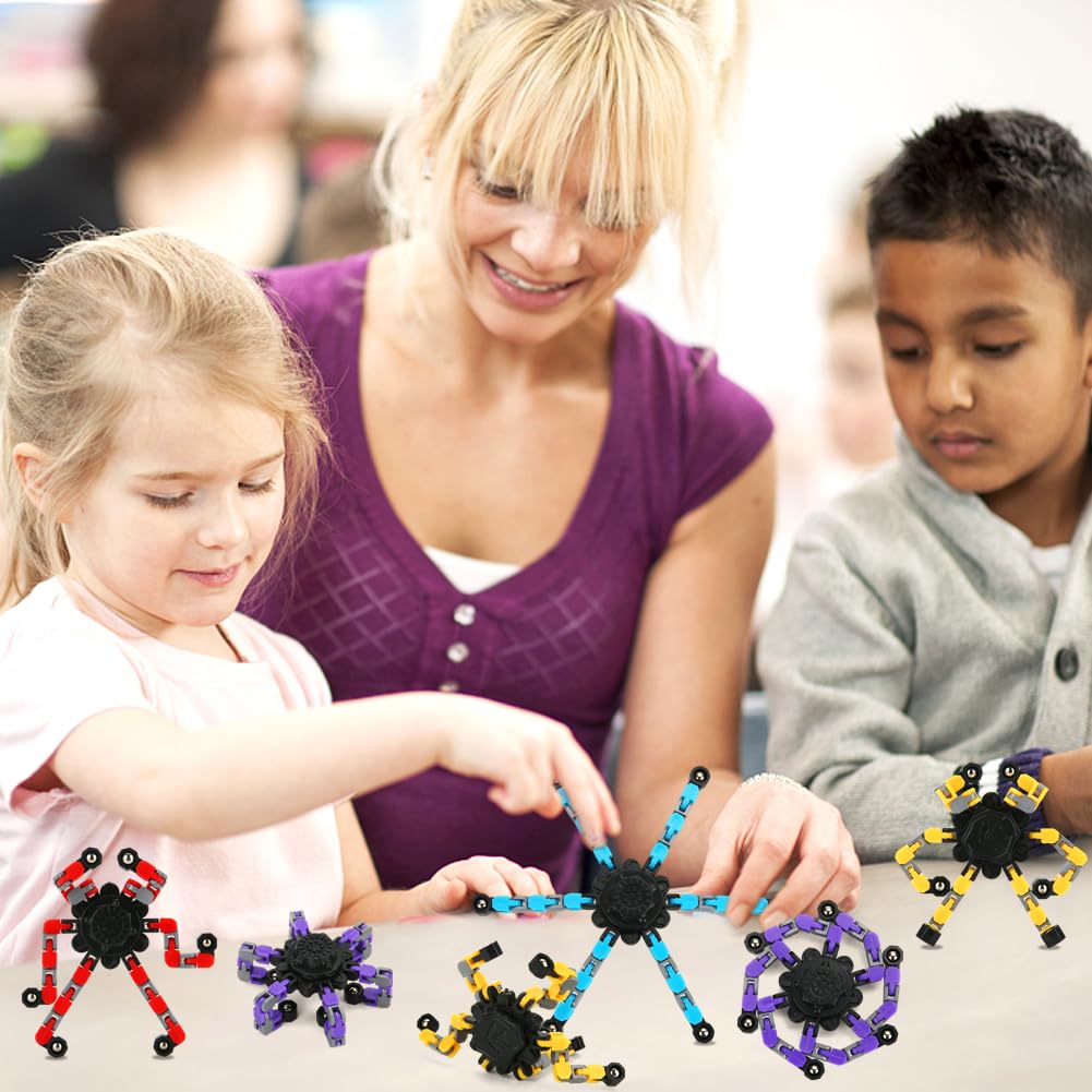 JYXT 16-Pack Deformable Fidget Spinners – Stress Relief & Focus DIY Chain Toy