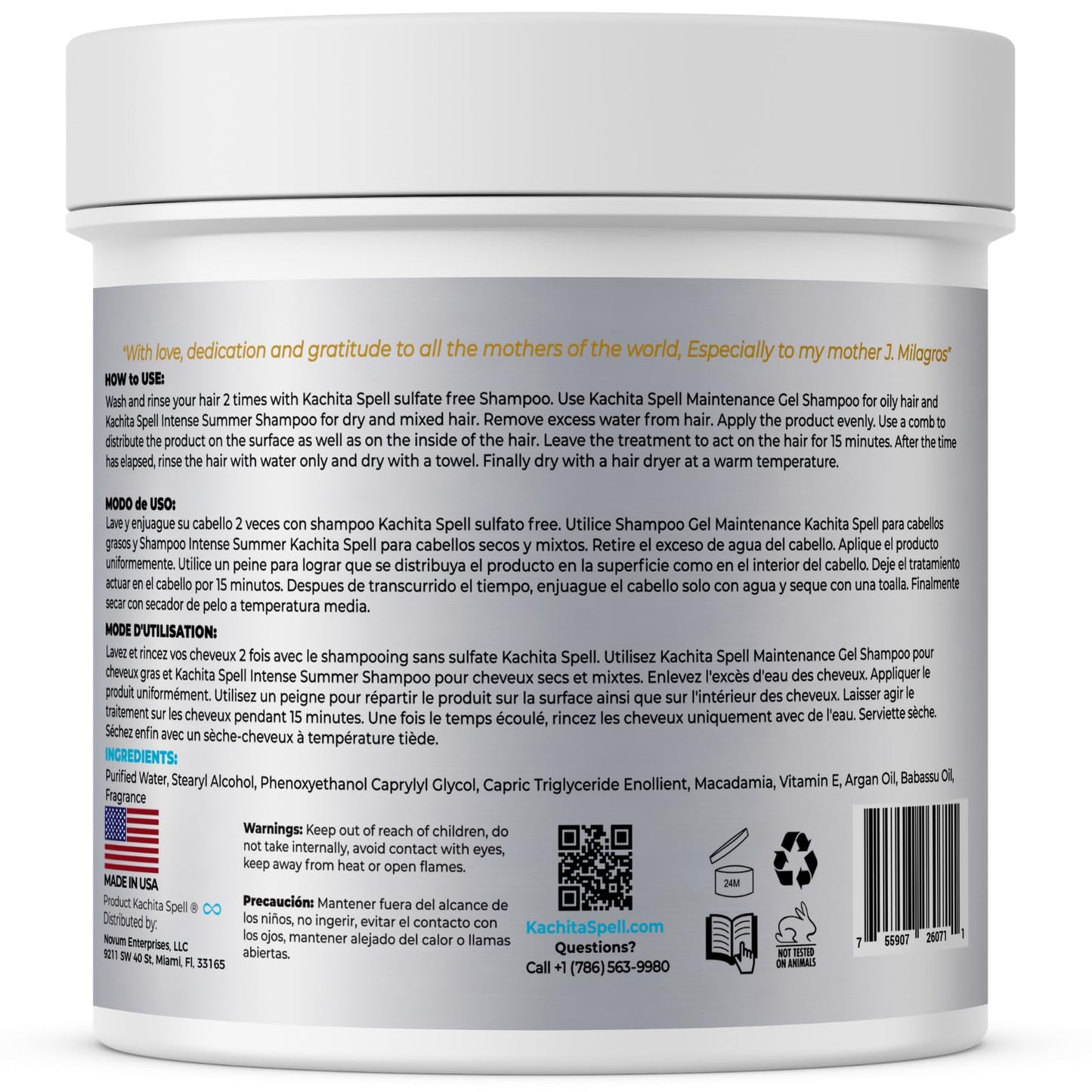 Kachita Spell MirrorPRO Hair Mask – Deep Conditioning for Dry & Damaged Hair | Sulfate-Free 16 oz