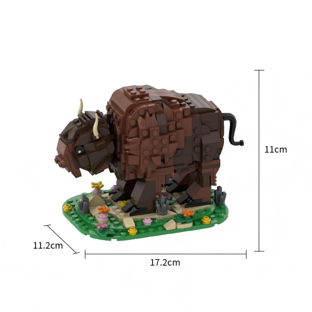 Kadablok Bison MOC Building Sets – Yellowstone-Inspired 384-Piece Display Model