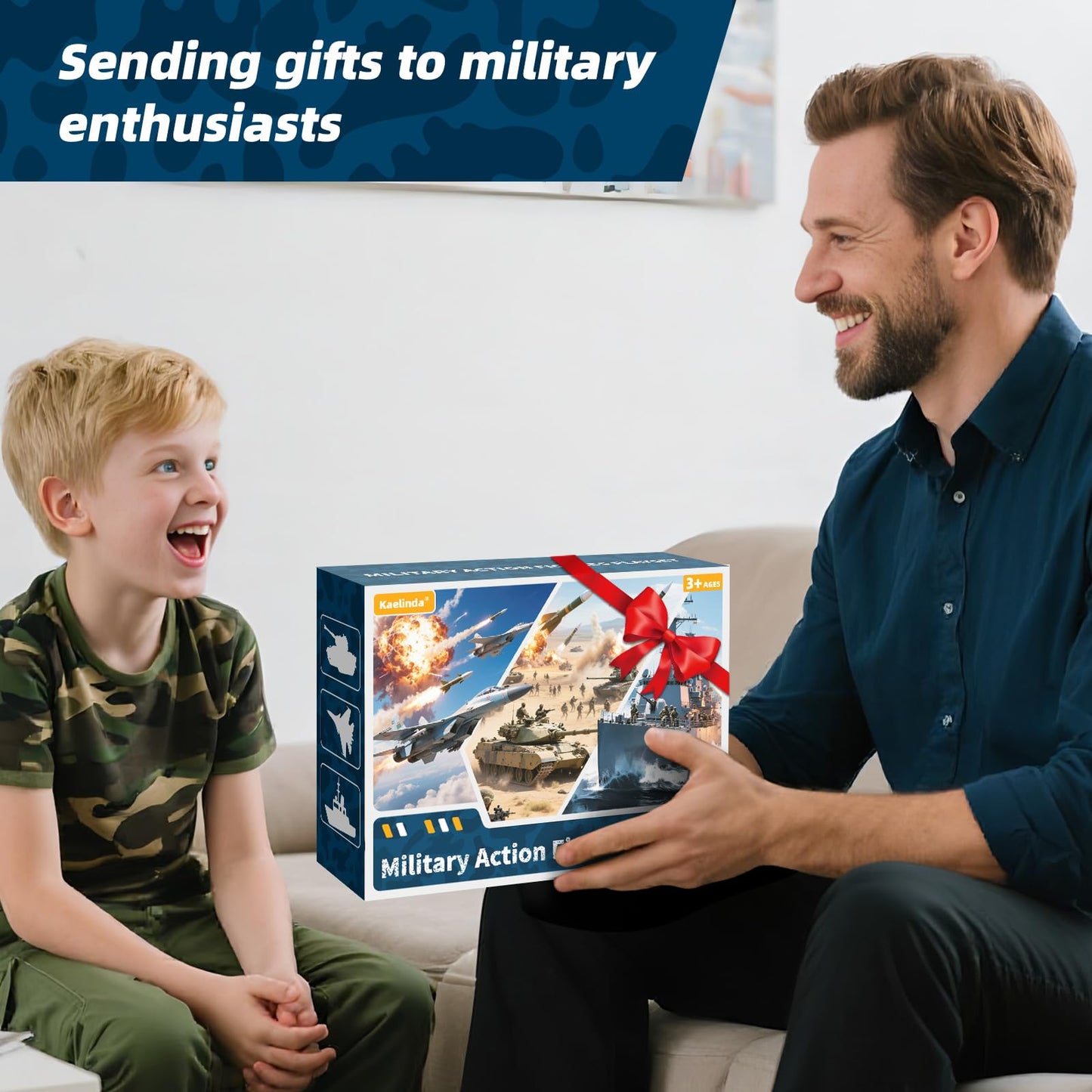 Kaelinda Army Men Action Figures Playset – Military Toys with Battle Mat & Gear for Kids