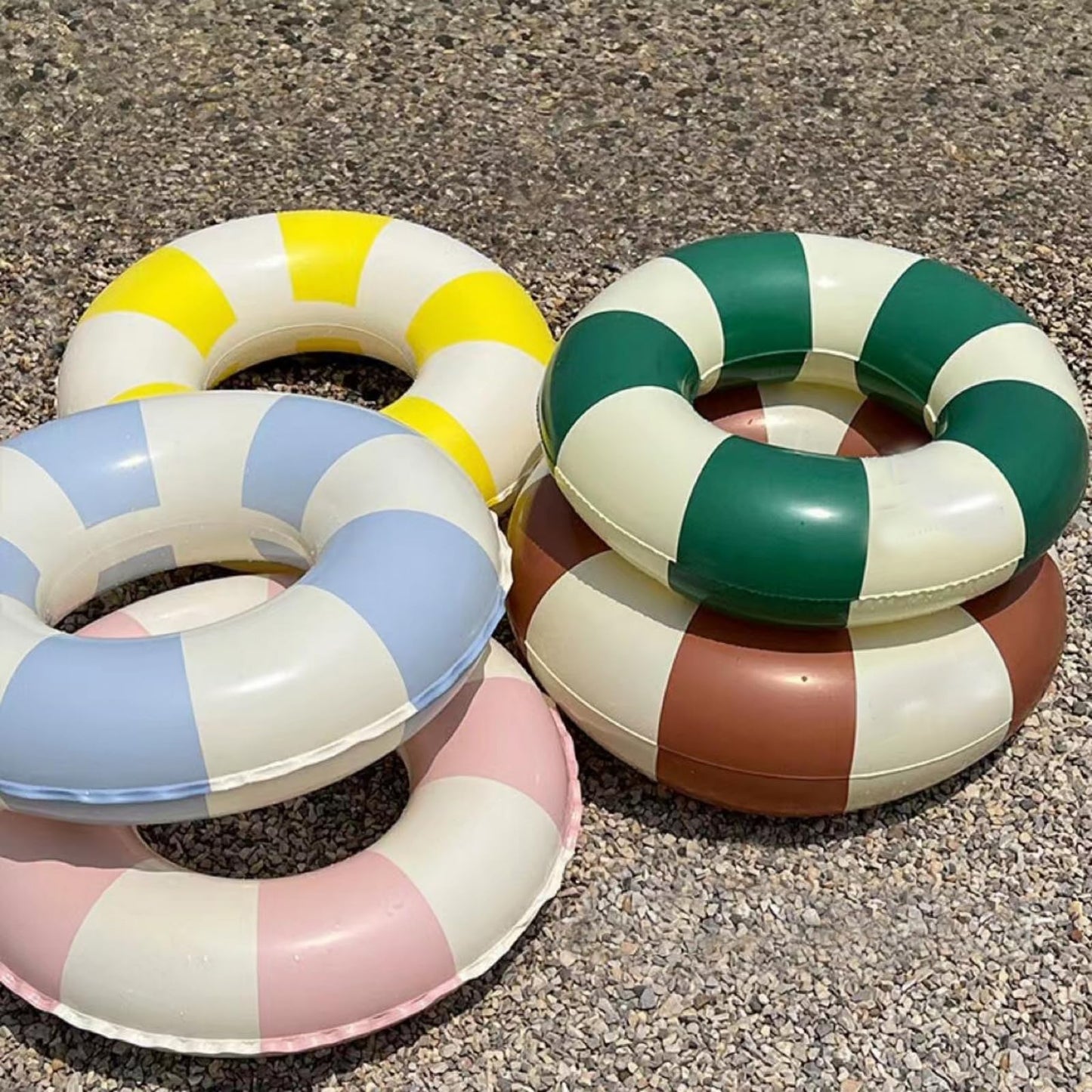 KAIMRED Pool Floats for Kids (Ages 5-10) | Yellow Inflatable Swim Rings, 10.5in Inner / 23in Outer