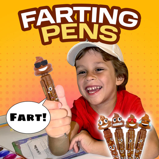 Kamhi World Farting Poop Pen with 7 Sounds — Easter Gag Gift for Teens & Kids