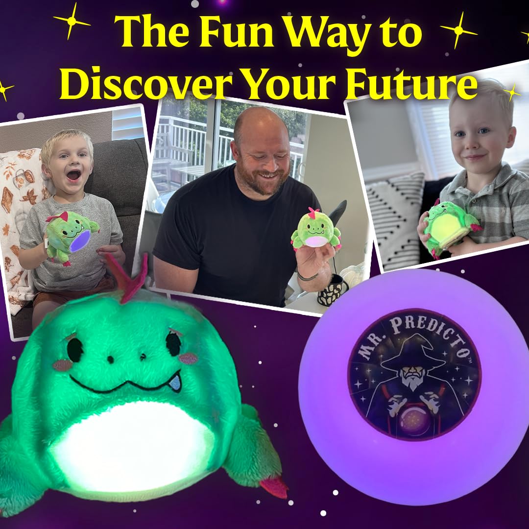 Kamhi World Talking Predicto Dino Fortune Teller — Color-Changing LED Belly & 40+ Dino-Voiced Answers