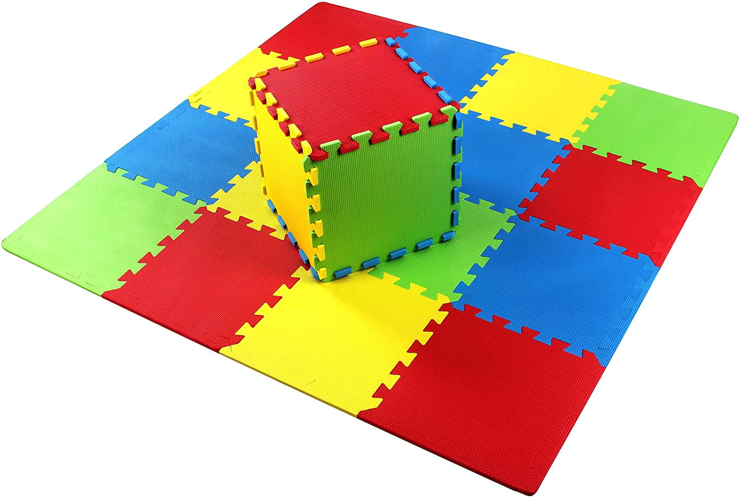 Kangler Kids Puzzle Play Mats – 20 Interlocking Foam Tiles, 0.4in Thick, Colorful Floor Protection