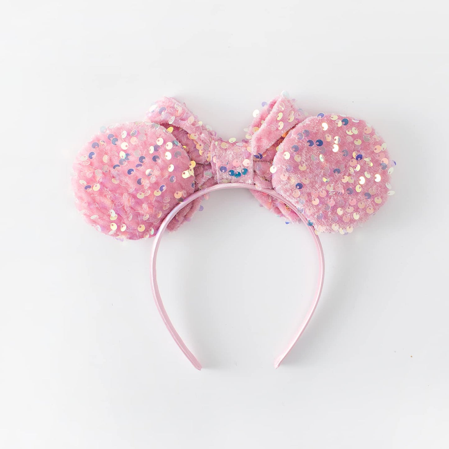 KARETT Mouse Ears Headband – Sparkle Glitter Bow for Party, Cosplay & Princess Costumes