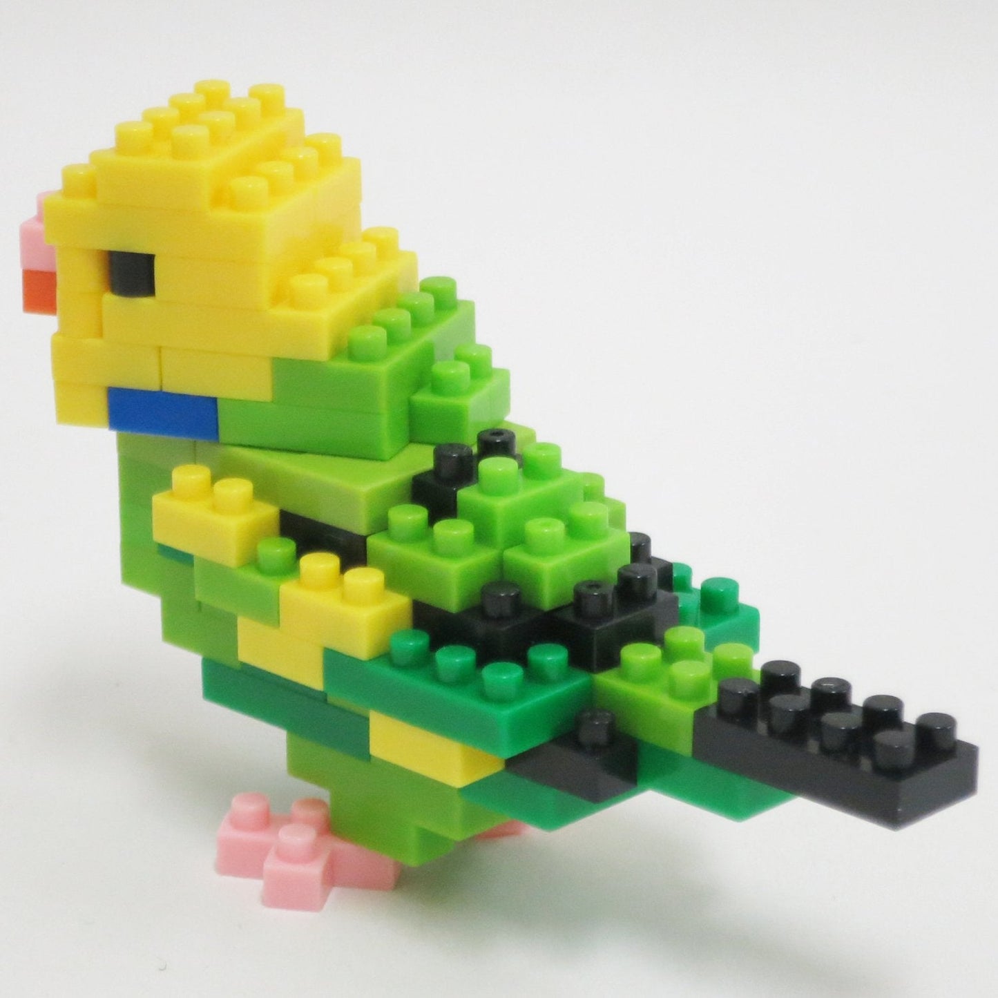 KAWADA nanoblock Birds Budgie Green Opaline – Collection Series Building Kit