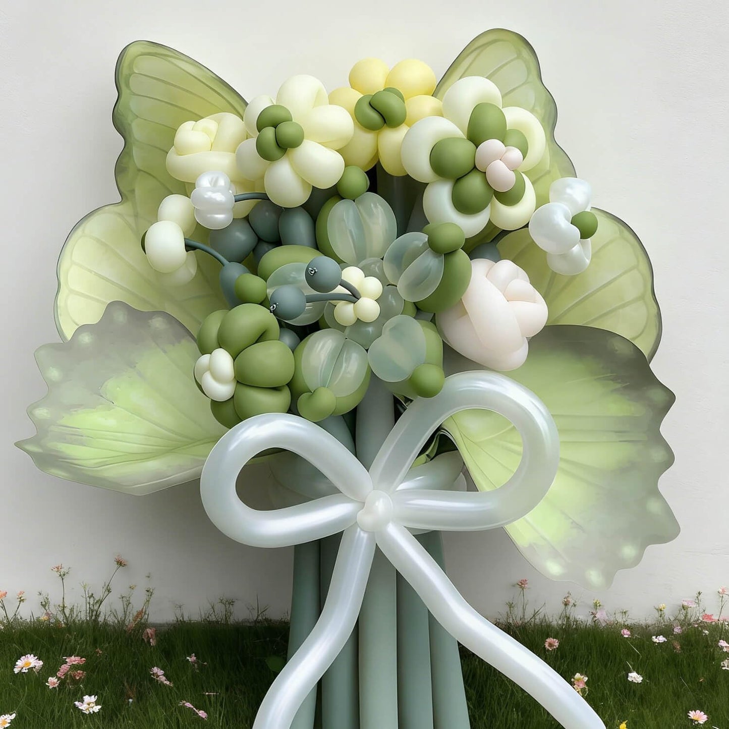 KAWKALSH 260 Avocado Green Long Balloons – 100pcs Dense Latex for Creative Twists & Party Decor