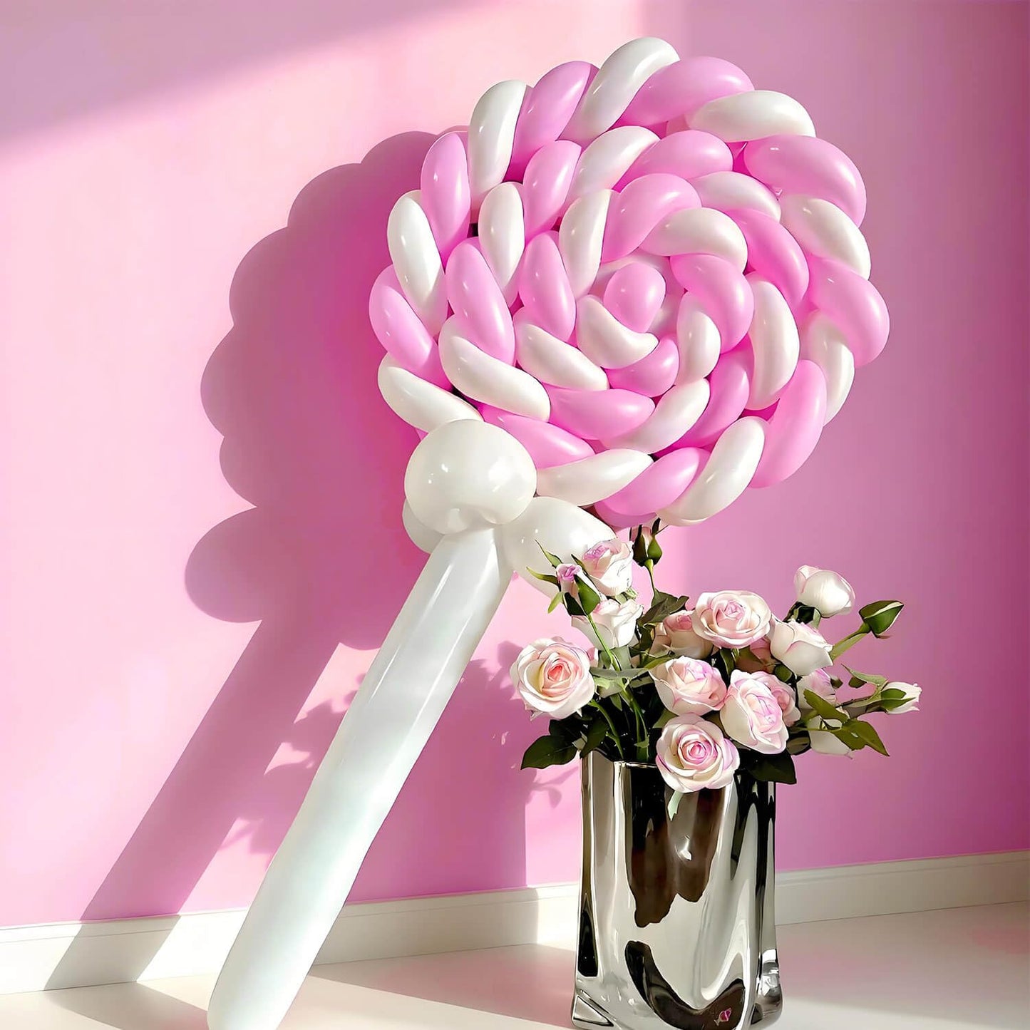 KAWKALSH 260 Pink Long Balloons – Thick 20% Latex, 100pcs for Balloon Animals & Party Decor