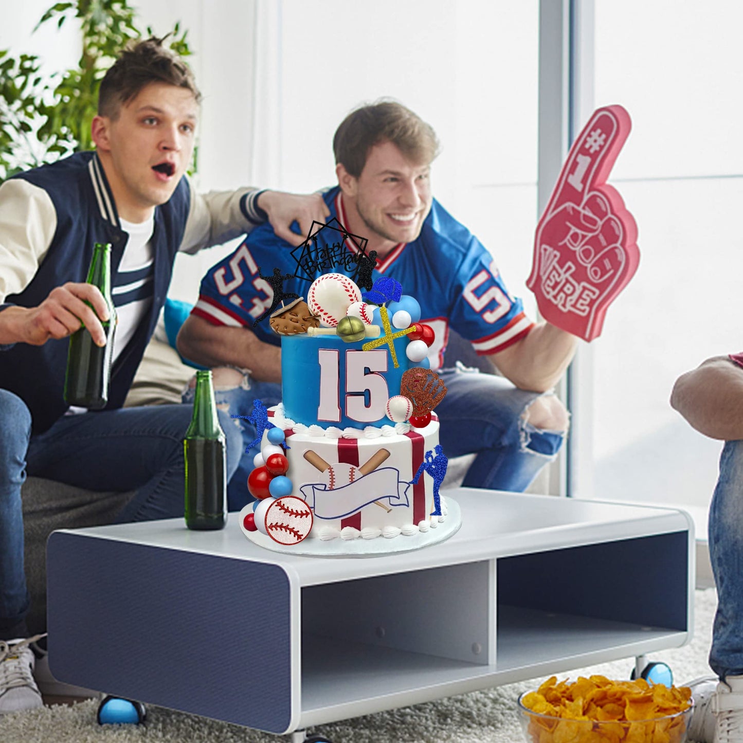 KDPATFAV Baseball Cake Decorations – 36-Piece Sports Theme Toppers