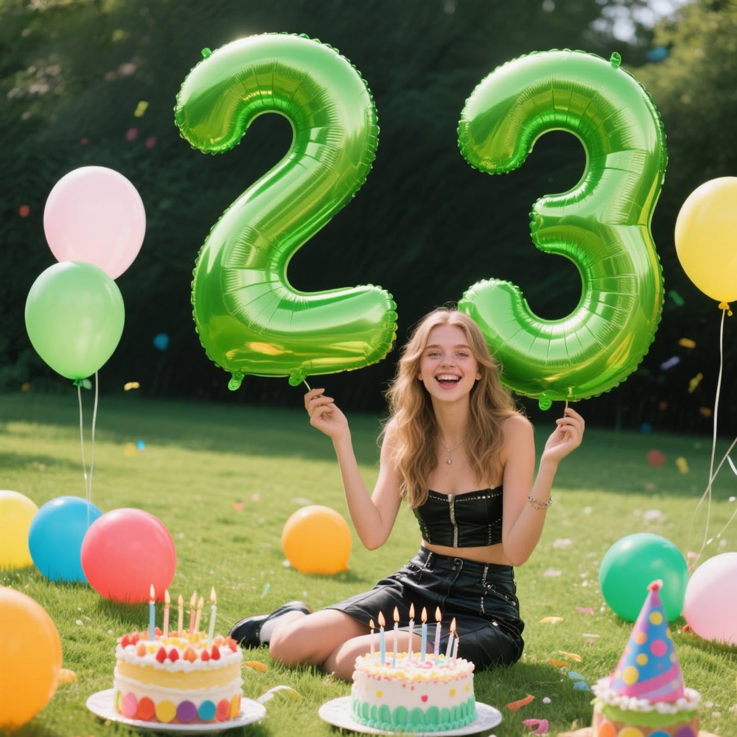 Kelfuoya 40 Inch Light Green Number 3 Balloon – Jumbo Foil Mylar Balloon for Birthday, Anniversary & Events