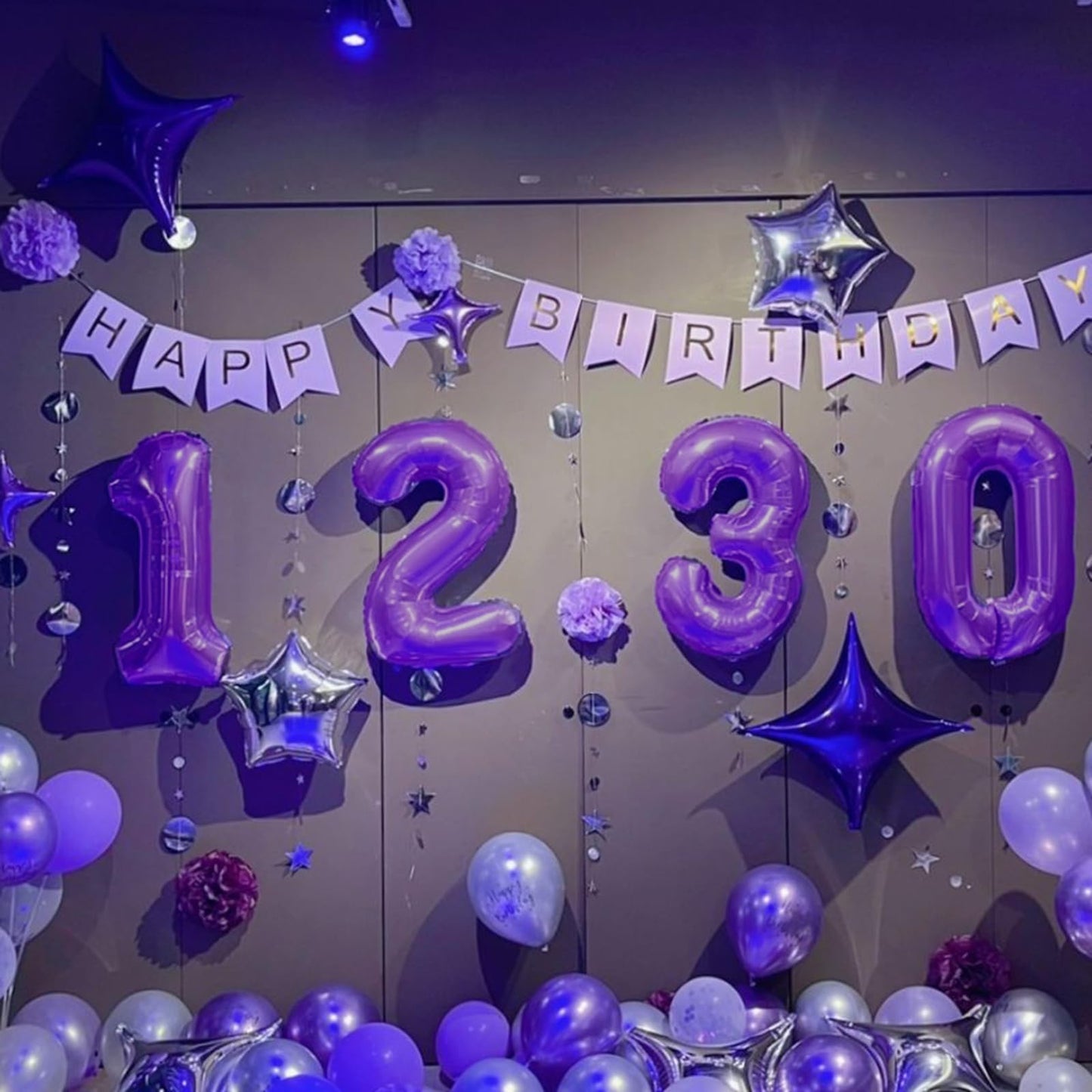 Kelfuoya 40-Inch Purple Number 12 Balloon | Jumbo Mylar Foil Helium Balloon for Birthday & Anniversary