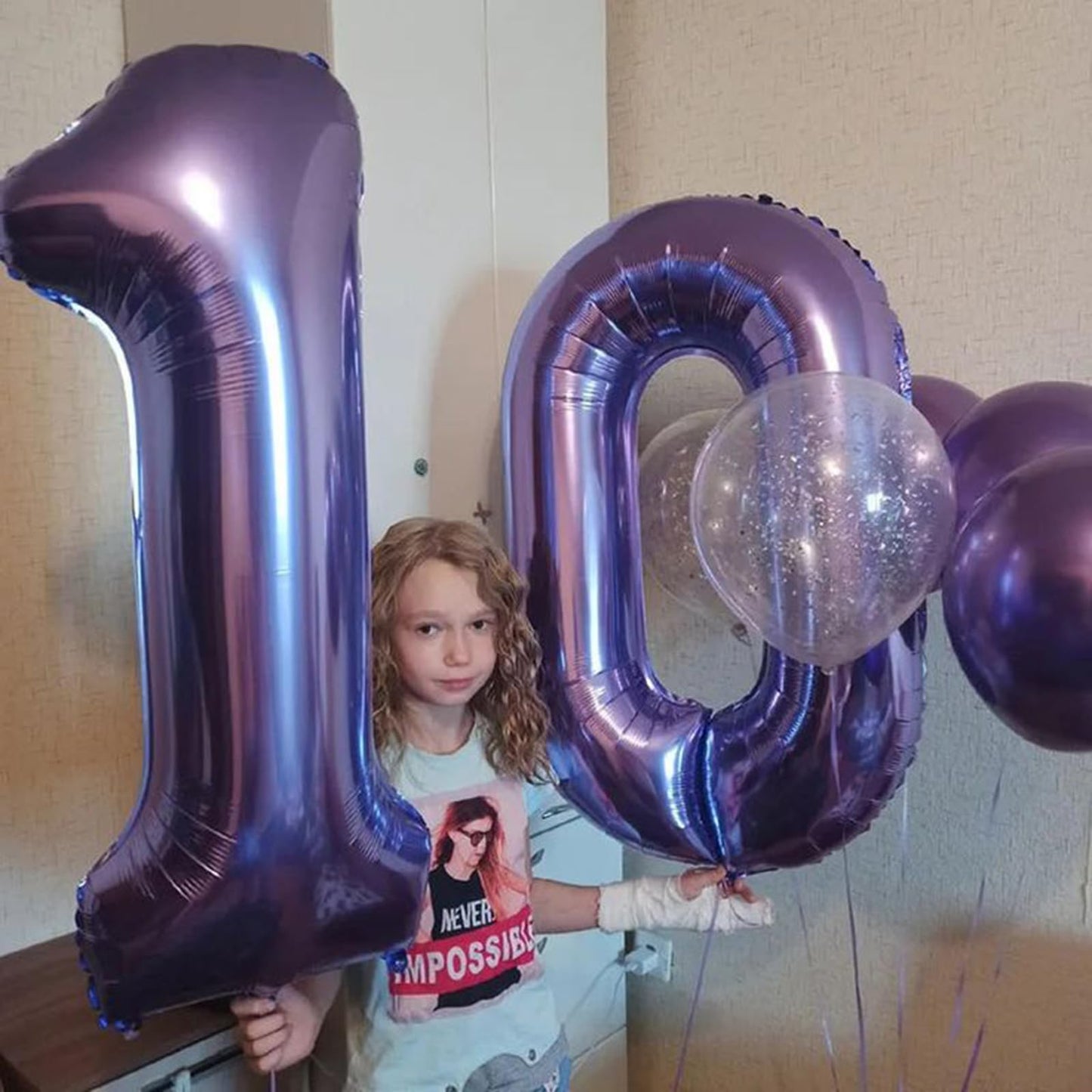 Kelfuoya 40-Inch Purple Number 11 Digital Balloon – Jumbo Mylar Foil Balloon for Birthdays & Anniversaries
