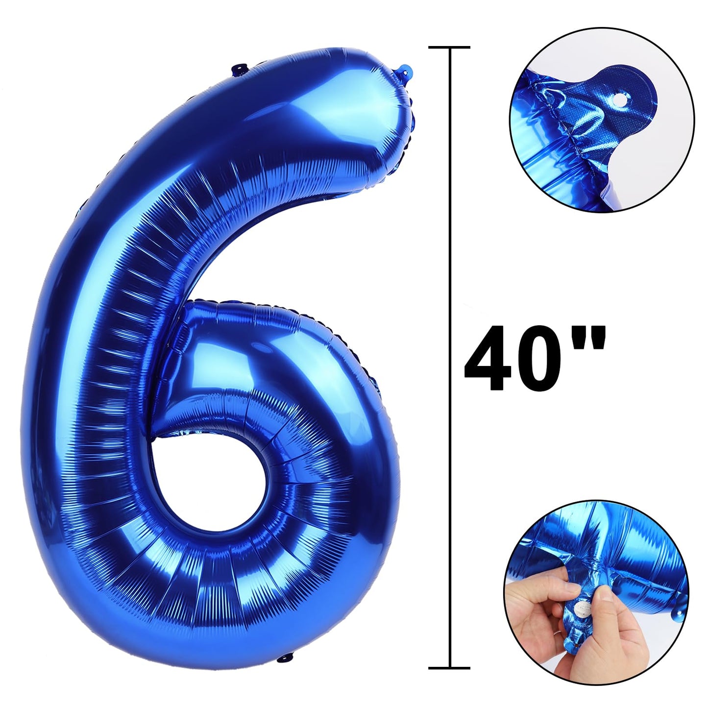 Kelfuoya 40-Inch Navy Blue Number 26 Balloon – Jumbo Mylar Digital Balloon for Birthday Party & Anniversary
