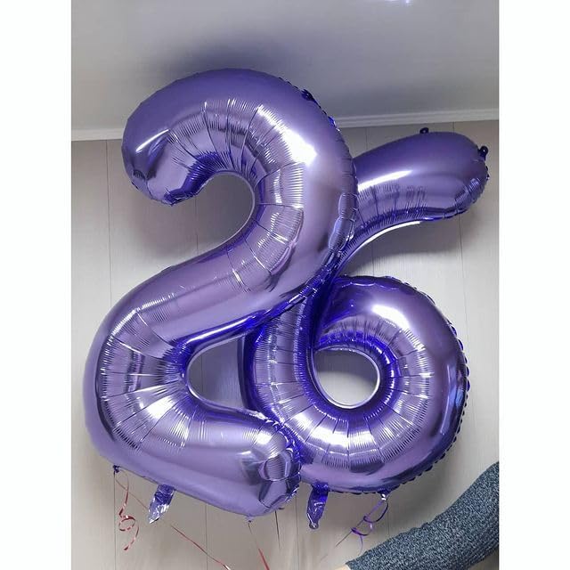 Kelfuoya 40-Inch Purple Number 9 Balloon | Giant Birthday Decor for 9th, 19th, 29th, 90th