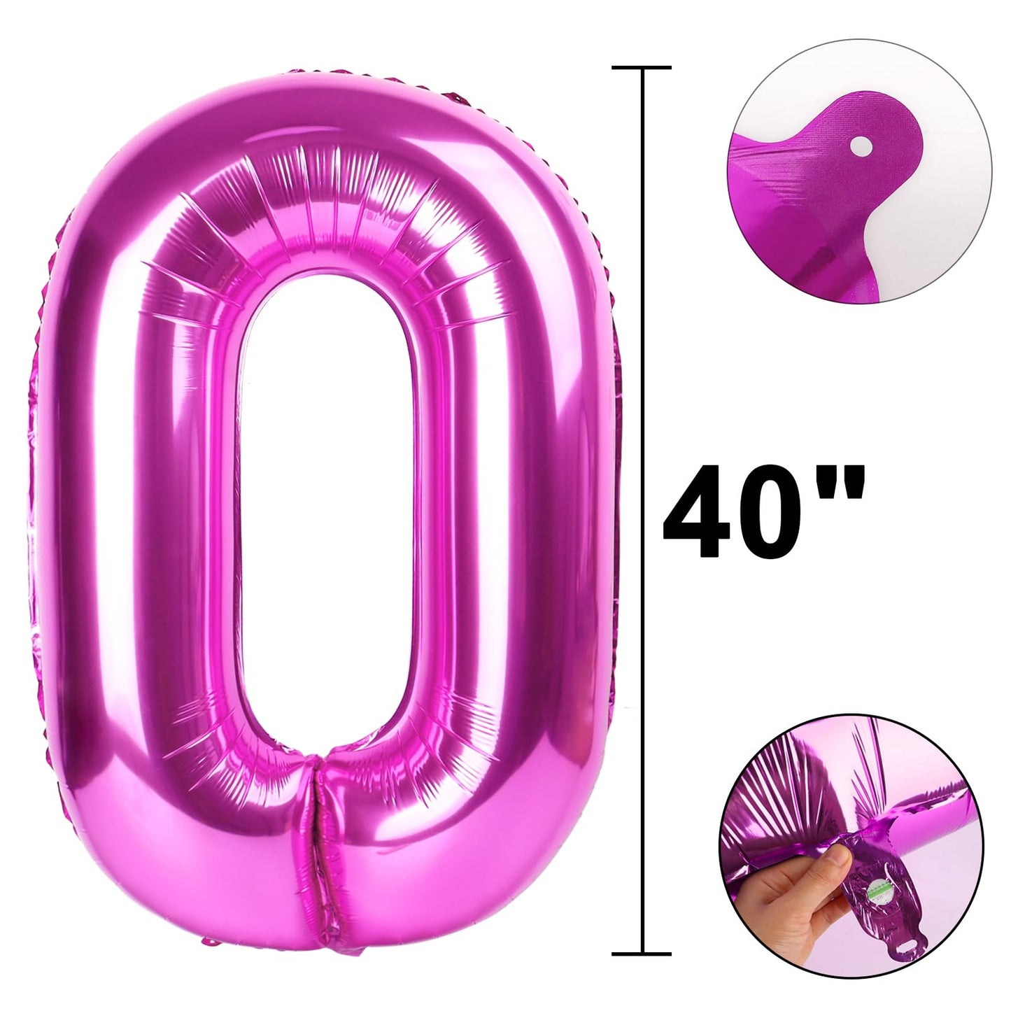 Kelfuoya 40in Rose Purple 70 Balloon Numbers – Giant Foil Birthday Decor