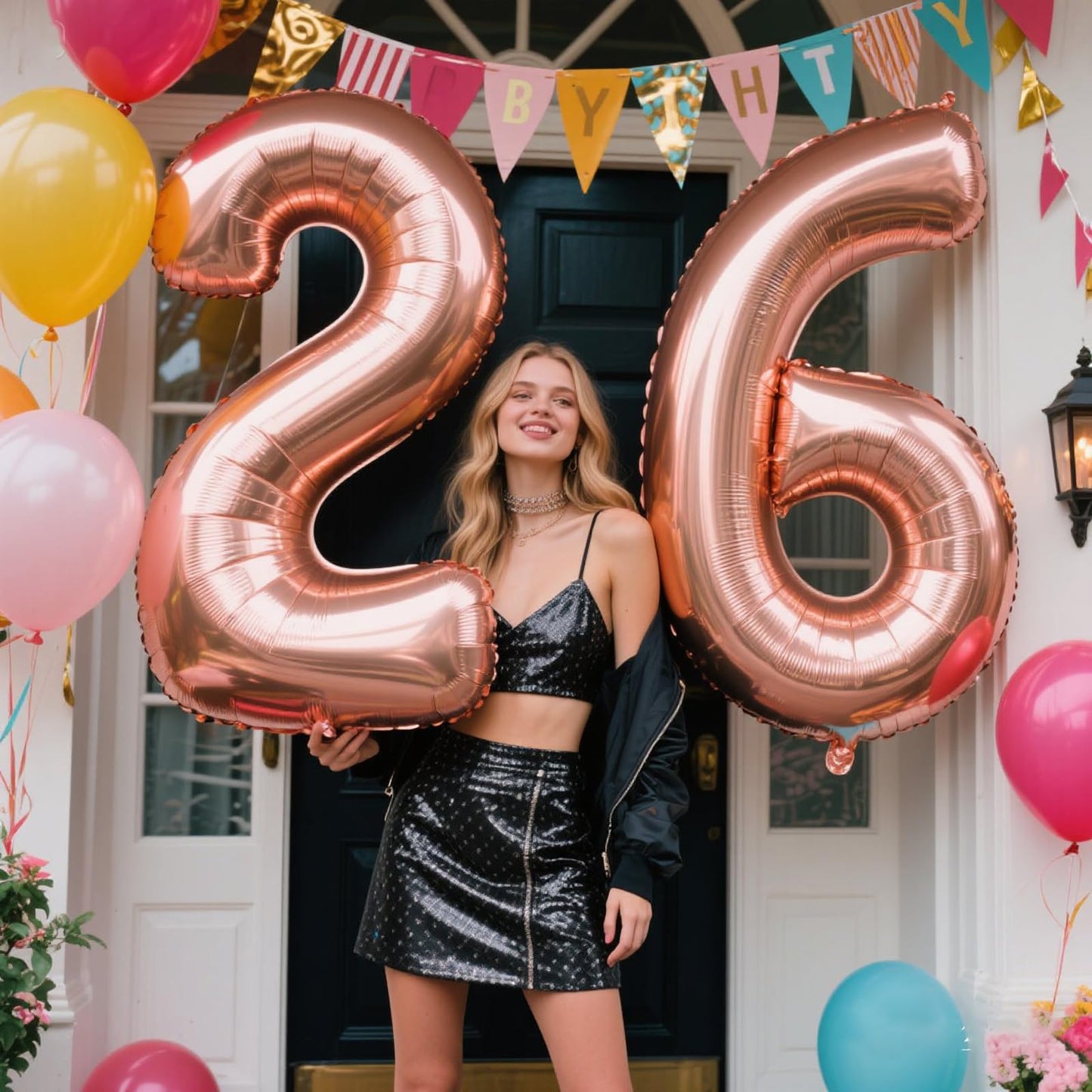 Kelfuoya Rose Gold 40-Inch Number 6 Balloon – Giant Foil Mylar Ballon for 6th Birthday & Anniversary Decor