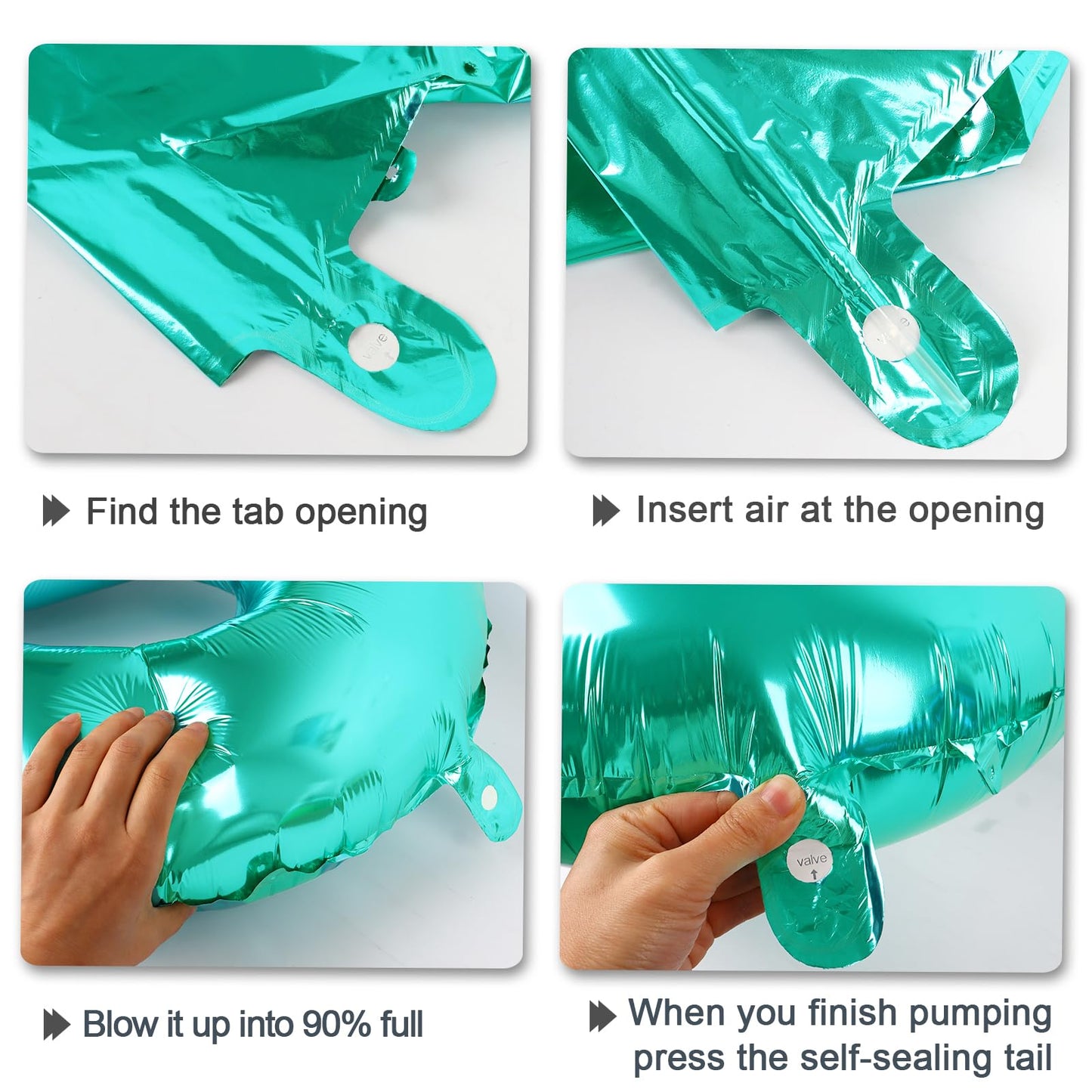 Kelfuoya 40 Inch Teal Number 8 Balloon – Giant Foil Birthday & Anniversary Decor