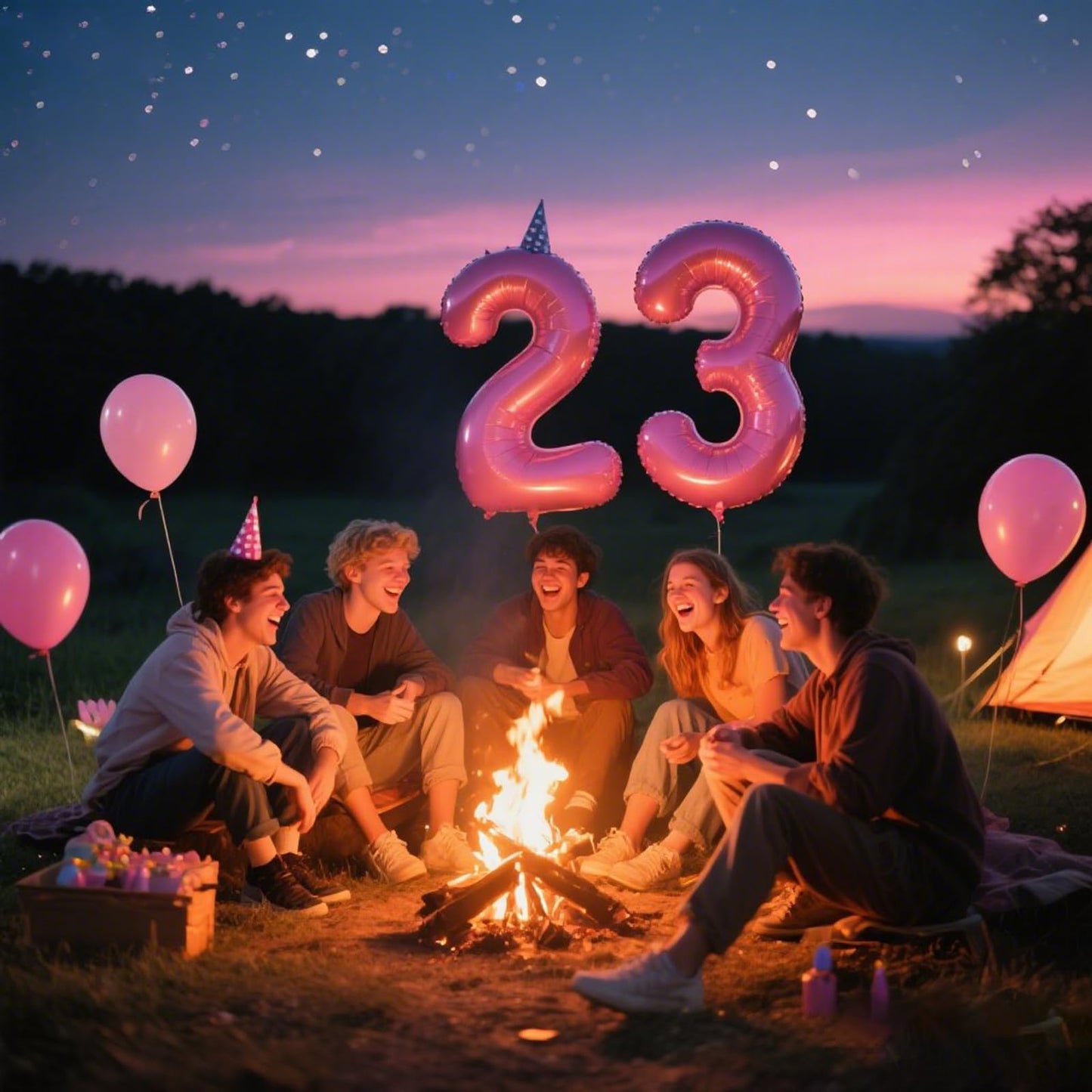 Kelfuoya 40 Inch Pink Number 23 Balloon – Jumbo Mylar Foil Balloon for Birthday & Anniversary Celebrations