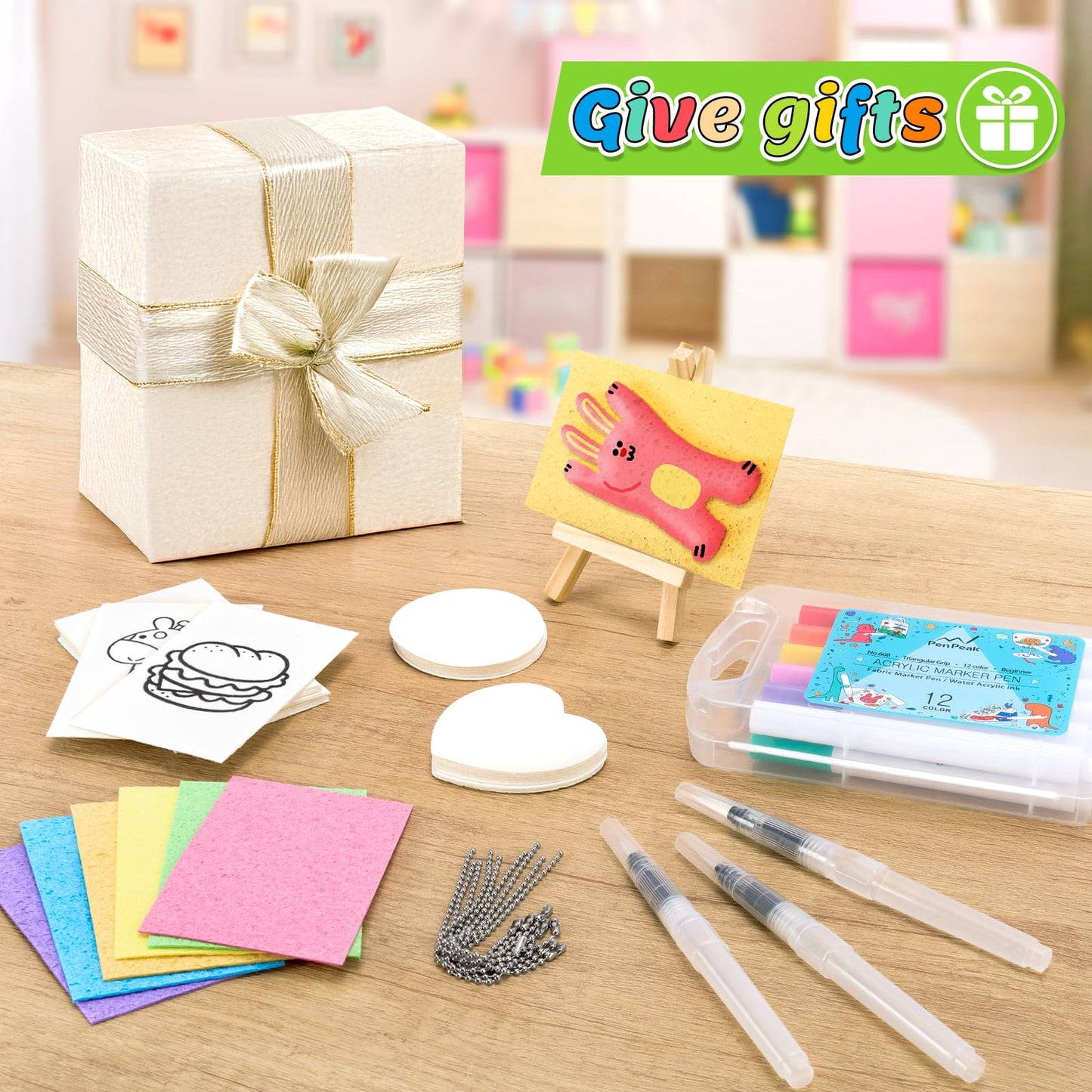 KETIEE Magic Puffy Paint Kit — 58Pcs 3D Foam Textured Art Set (32 Papers, 12 Markers)
