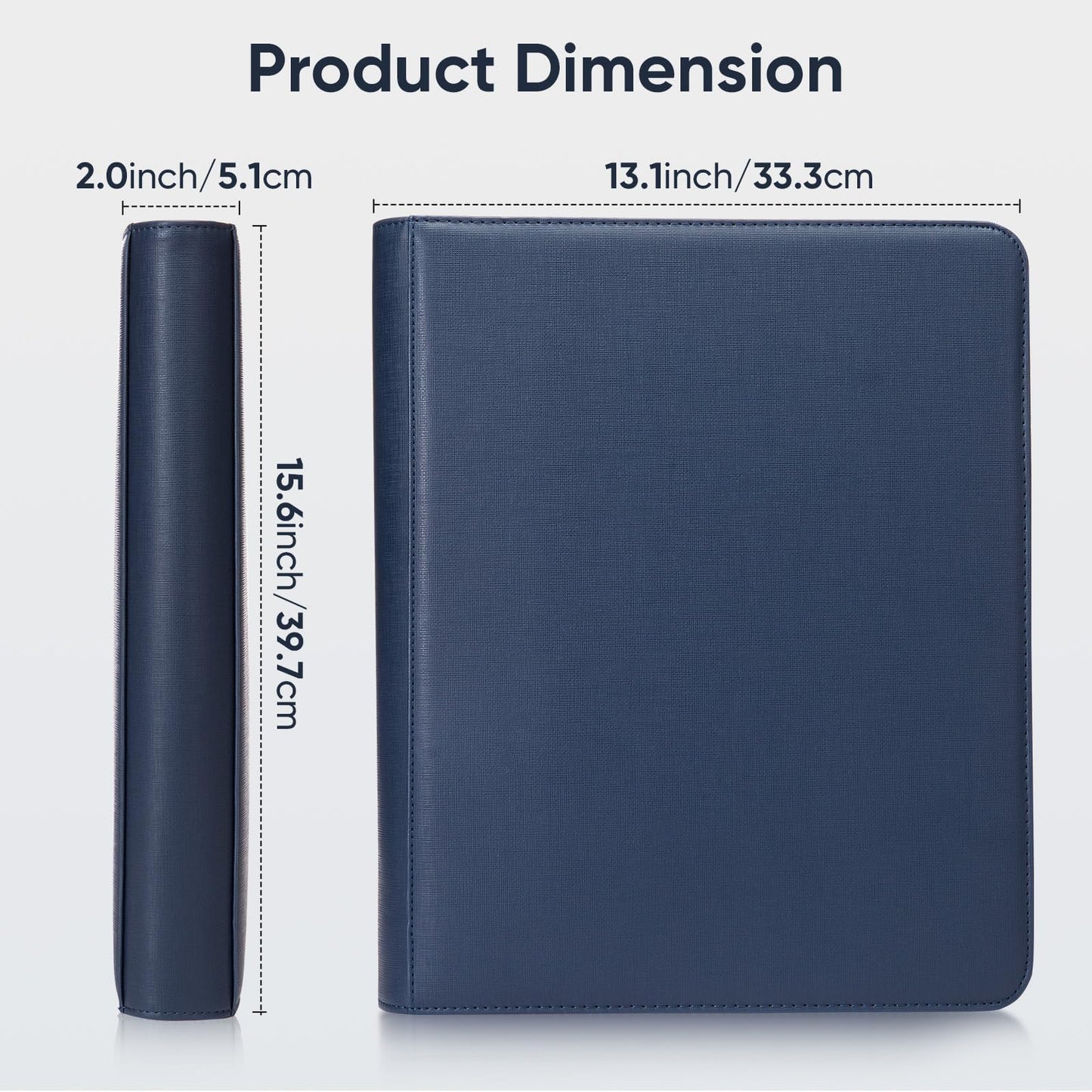 Keyufox 9-Pocket Toploader Binder – 252 Card Capacity, Premium PU Leather
