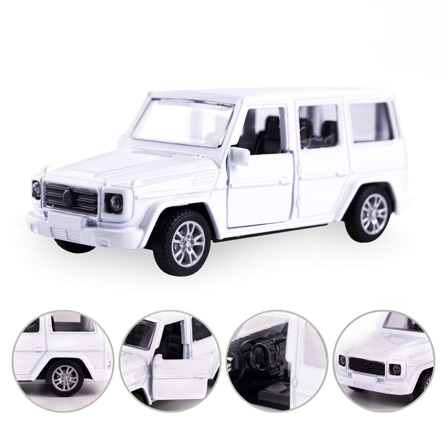 KIDAMI Die Cast Car Set of 5 — Openable Doors, Pull-Back Action, Private Car Gift Pack