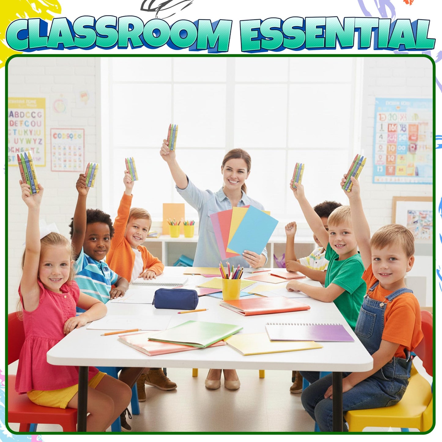 KiddieLoot Bulk Crayons 100 Pack – 25 Sets of 4, Pre-Wrapped Party Favors