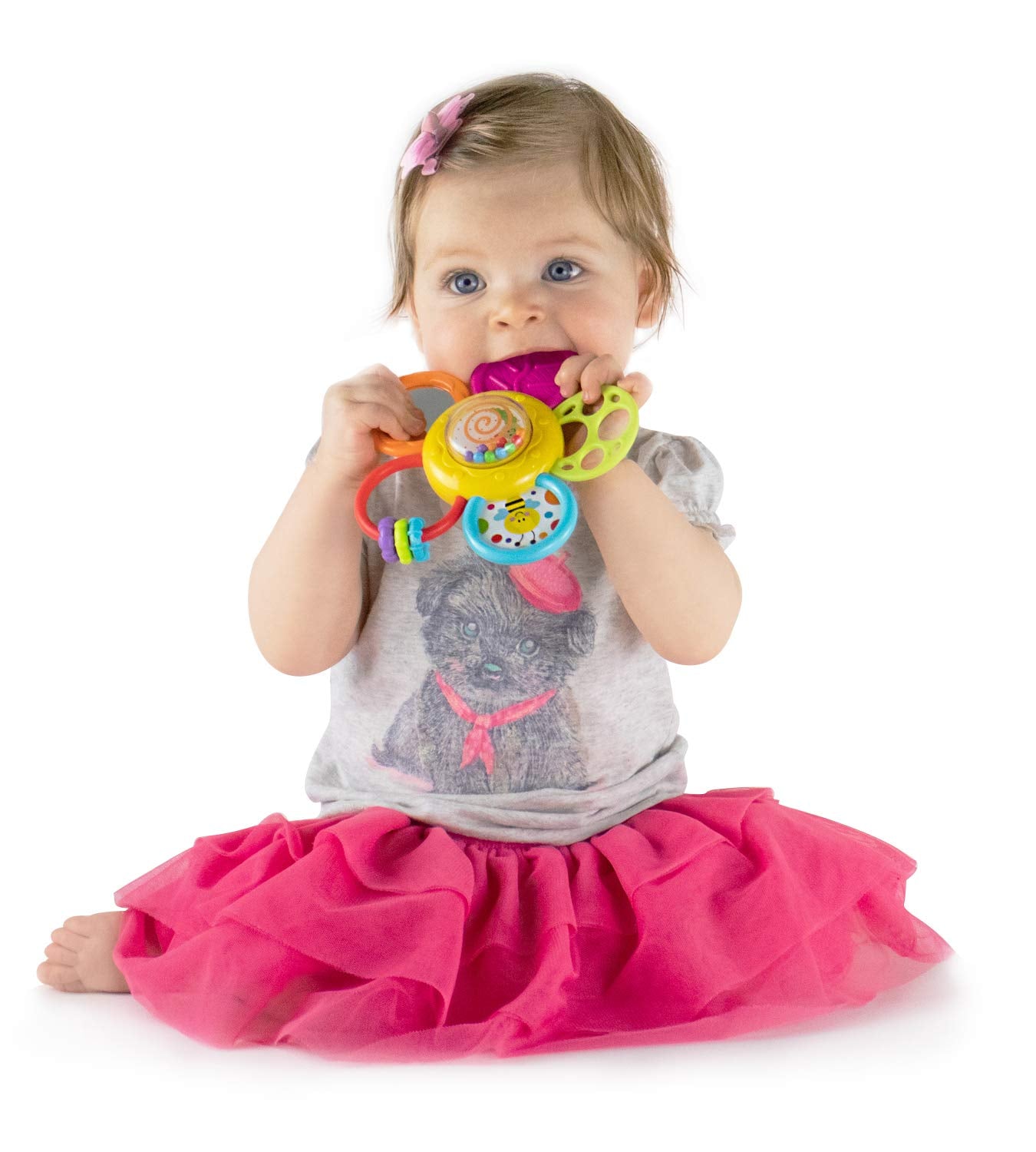 KiddoLab Spin & Rattle Teether Toy for Babies 6-12 Months – BPA-Free