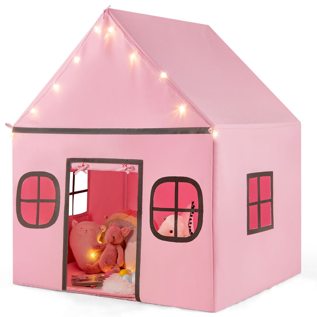 Kids Play Tent Large Playhouse Indoor Play Tent-Beige