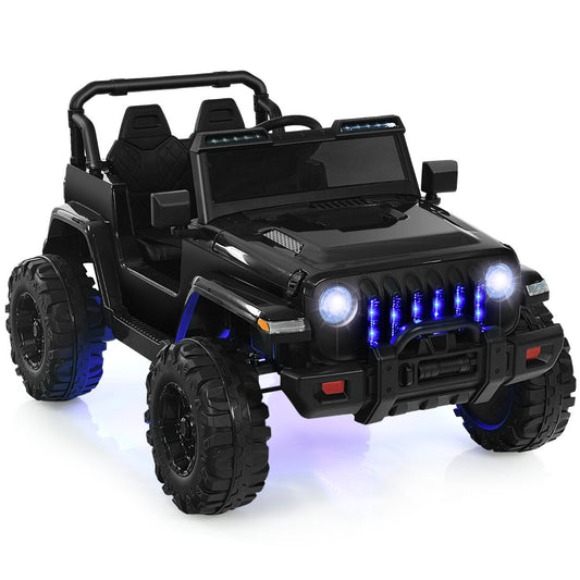 12V Kids Ride on Truck with 2.4G Parental Remote Control and Music-Black