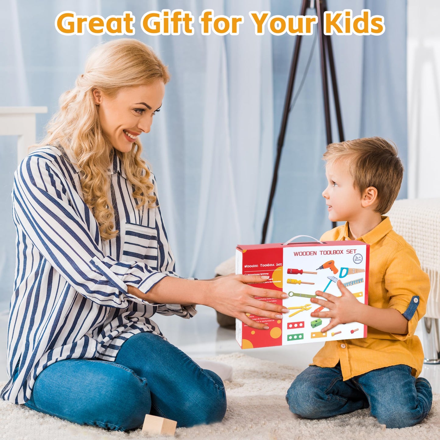 KIDWILL Kids Tool Set with Electric Drill & Stickers – STEM Montessori Toy for Ages 3-5