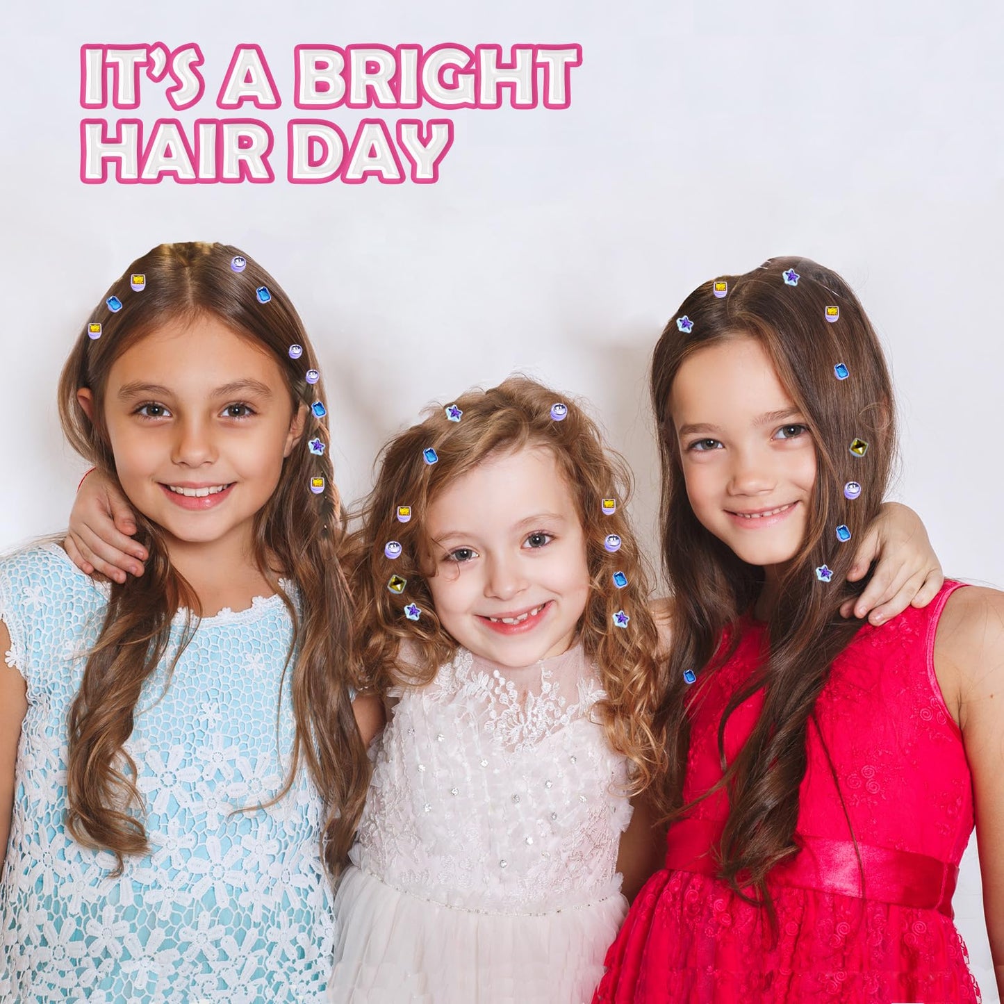 kidzkube Hair Gem Stamper Kit – Reusable Bling Hair Jewels for Girls