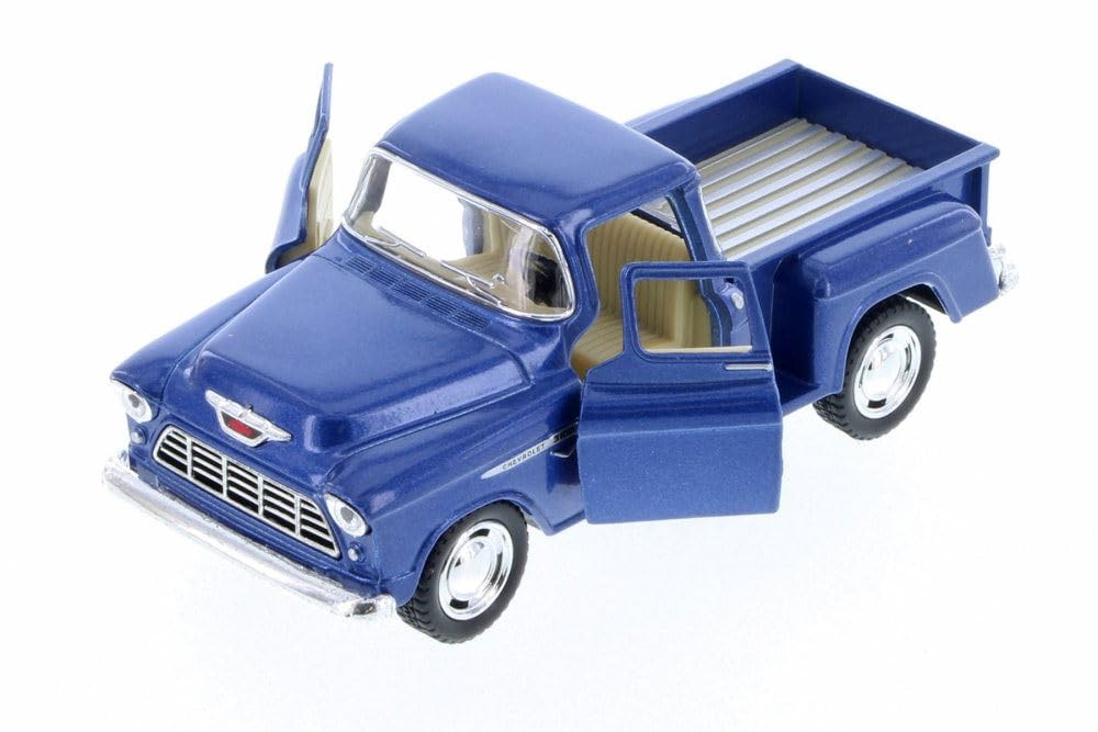 KiNSMART 1955 Chevrolet Stepside Pickup – 1:32 Die-Cast, 5-Inch Blue Display Model