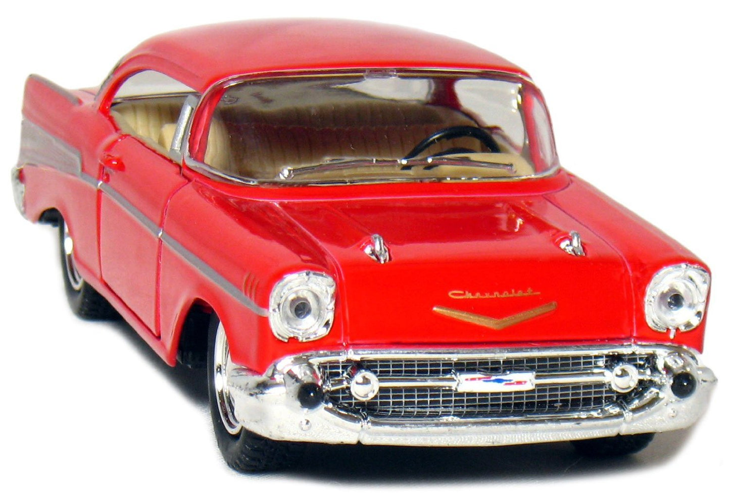 KiNSMART 1957 Chevy Bel Air Coupe – 1:40 Scale Die-Cast Model Car, 5-Inch, Red