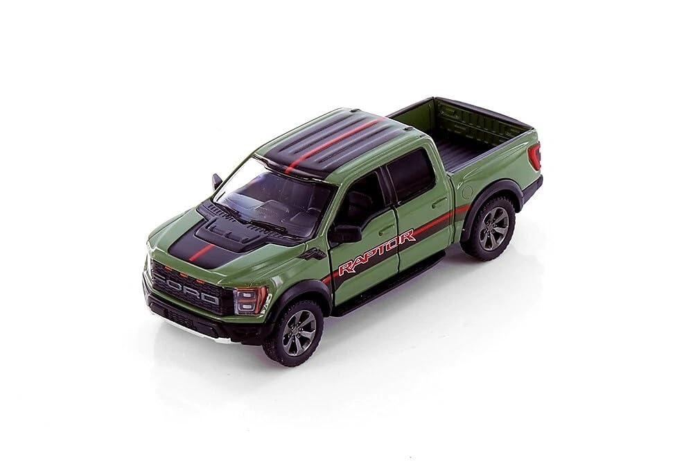 KiNSMART 2022 Ford F-150 Raptor 1:46 Die-Cast Model - 5-inch Scale, 4 Colors, Doors Open