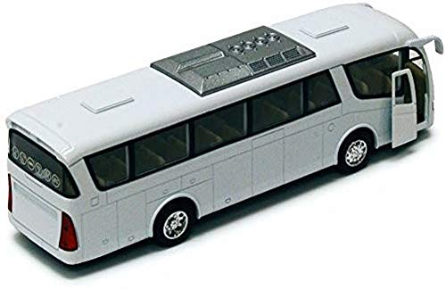 KiNSMART Coach Bus White 7-Inch Die-Cast Model Toy Car