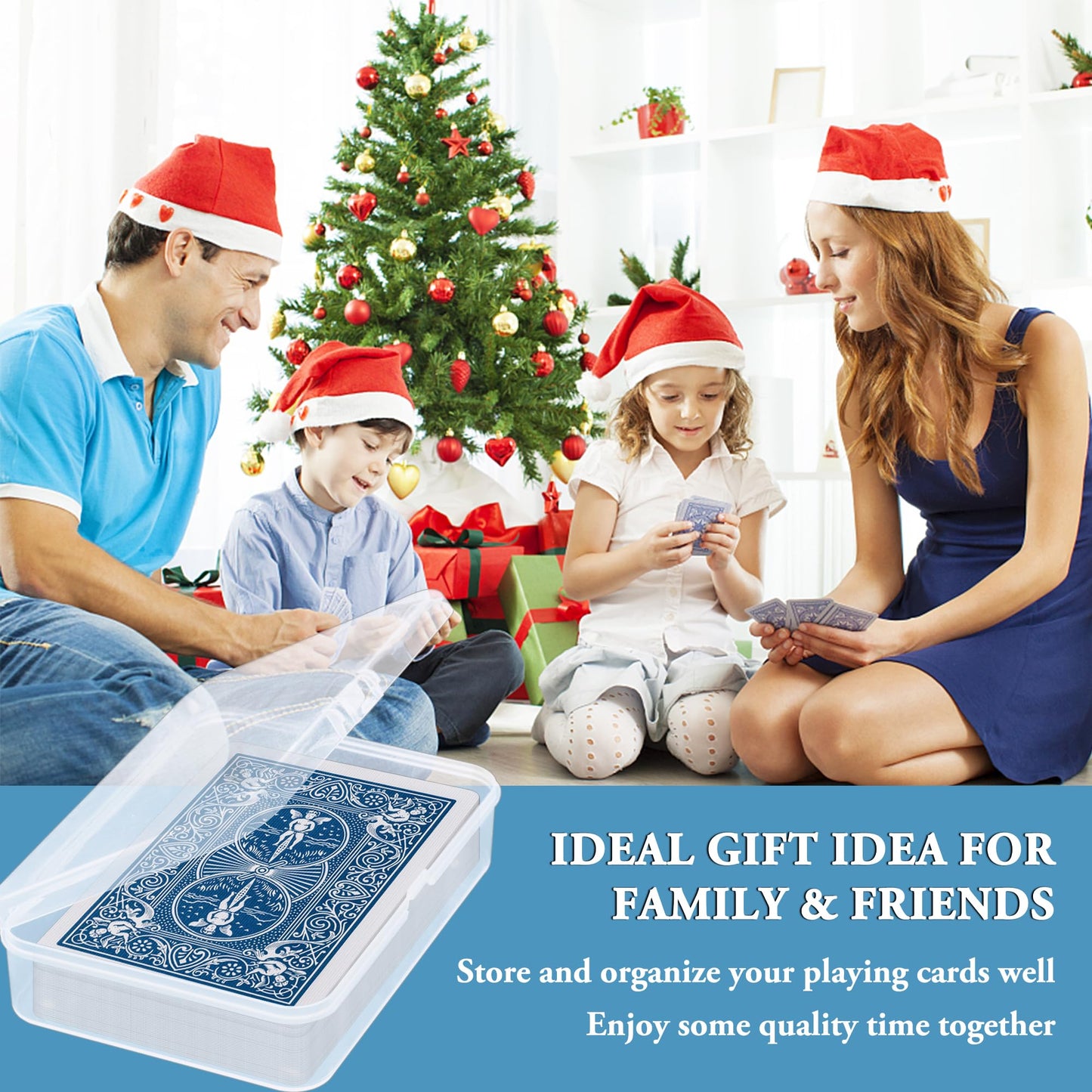 Kitoyz Clear Card Storage Boxes – 6-Pack, Holds 100 Cards Each (10 x 7 x 2.5 cm)