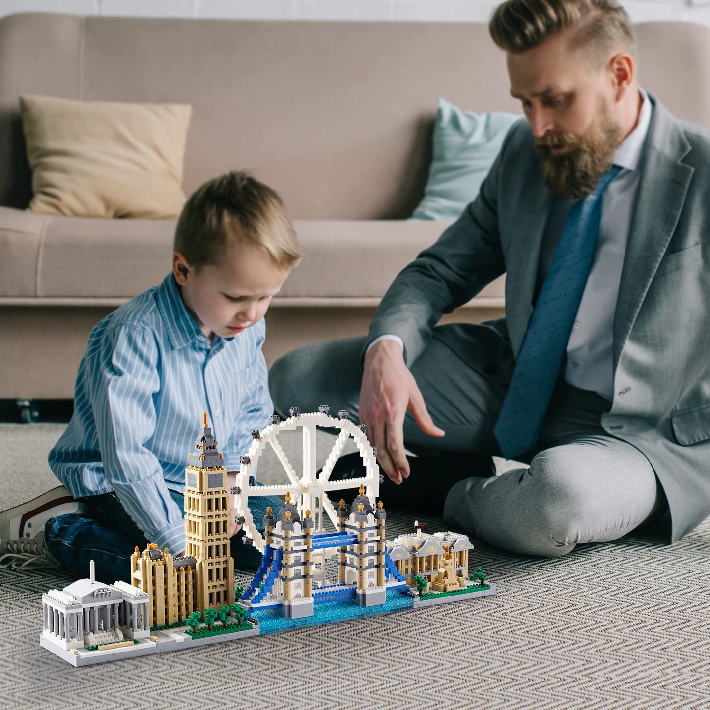 KLMEi London Skyline Micro Building Blocks Set – Architecture Model Kit, 3430 Pieces, Gift for Adults 14+