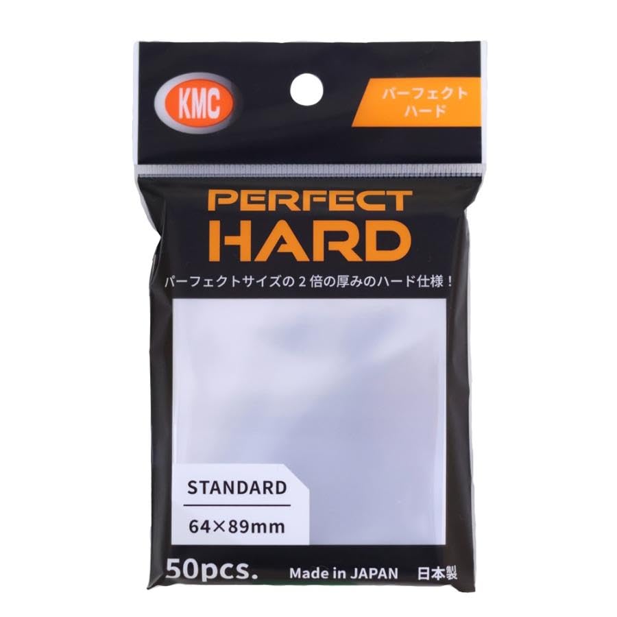 KMC Card Barrier Sleeve Perfect Hard – 5 Set from Japan | 250 Pieces, 64 x 89 x 0.1 mm