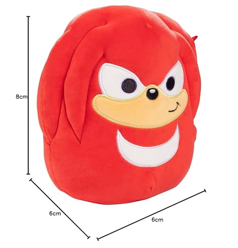 Squishmallows 8-Inch Knuckles Plush – Sonic the Hedgehog Official Jazwares Collectible Toy