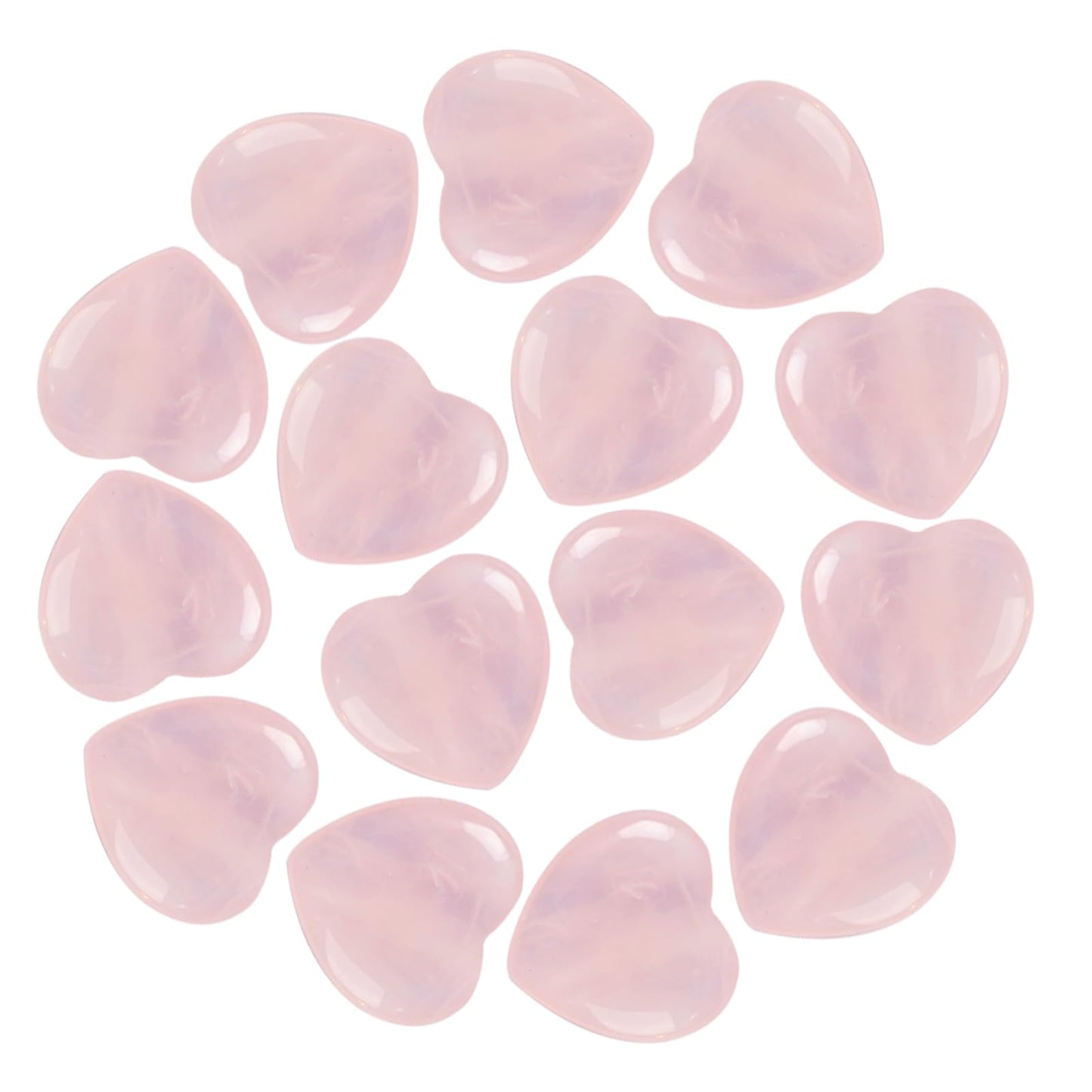 Kockuu Valentines Day Gifts for Kids - 24-Pack Pink Heart Stones & Cards