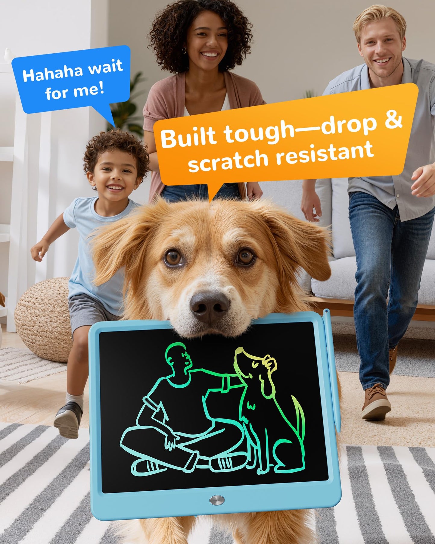 KOKODI LCD Writing Tablet – 12-Inch Colorful Doodle Board for Kids 3-6 | Reusable Erasable Drawing Pad