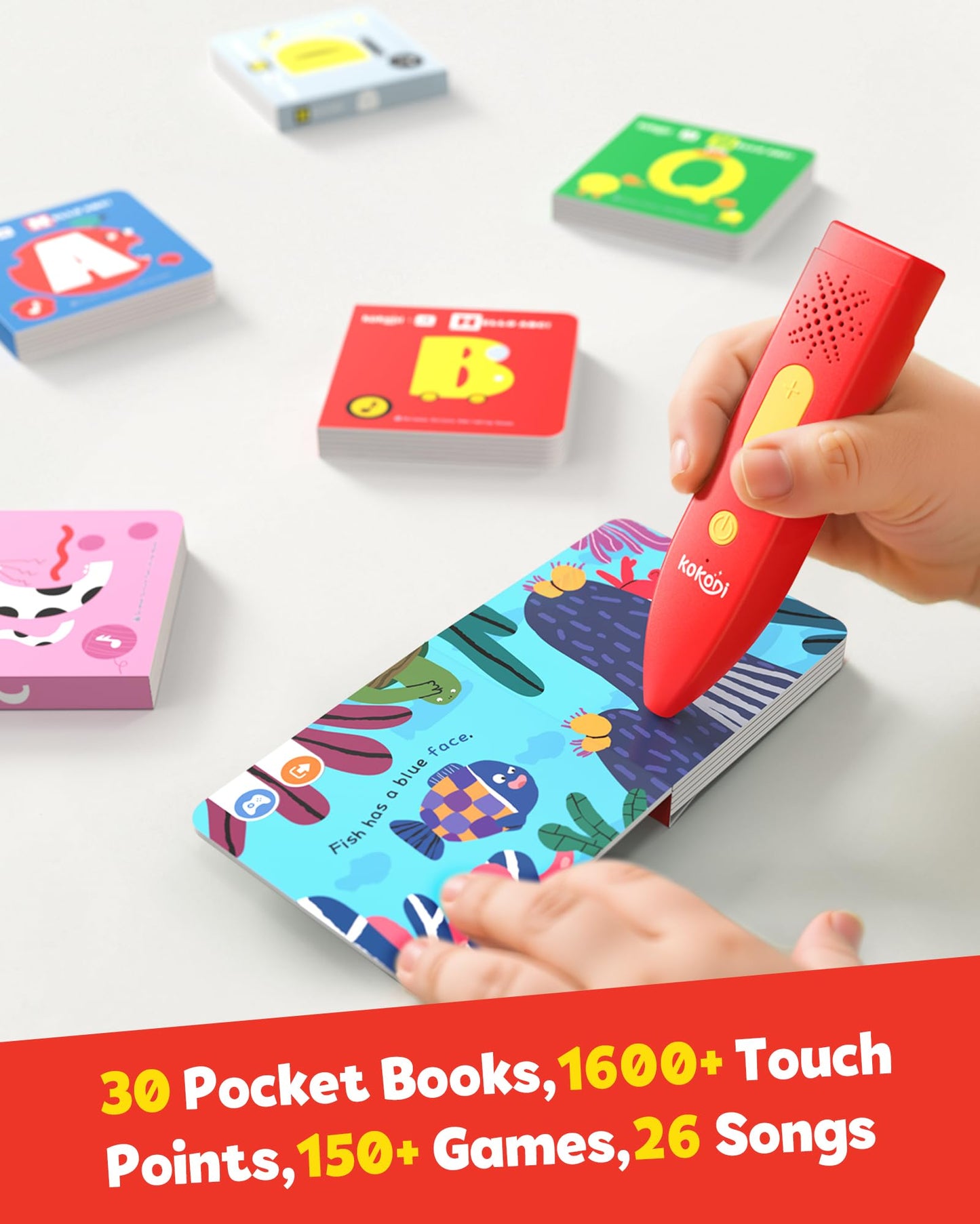 KOKODI Talking Pen 30 Mini Board Books – Interactive Audio Storybooks for Kids