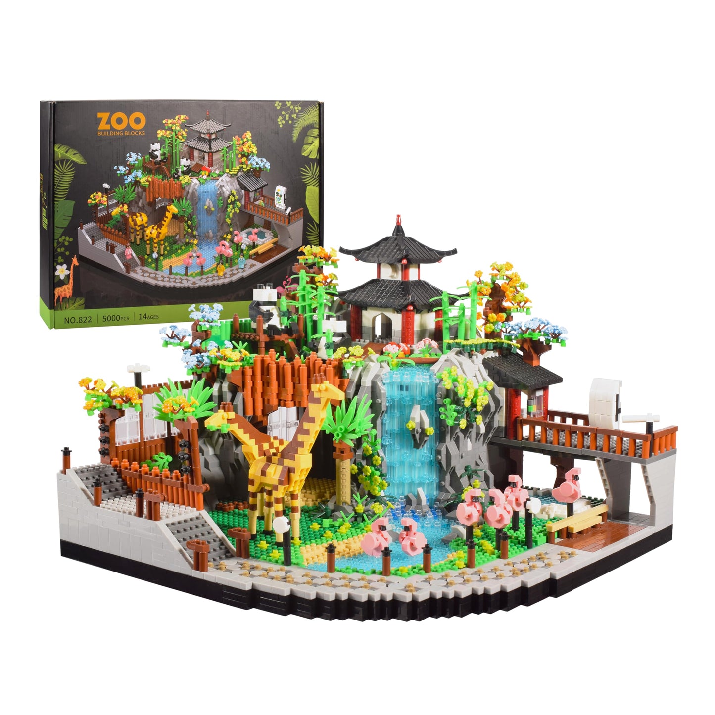 Komvoor Zoo Micro Building Blocks Set – 5000pcs, Animal Park Diorama for Adults & Teens